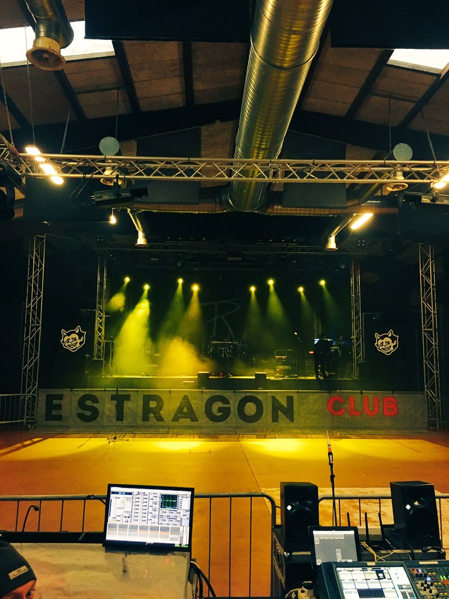 TPROfficial's tweet photo. Estragon Club - Bologna, Italy
Feb. 6, 2017
In addition to the usual #crowdpic, we’ve added the pic of an empty, pre-doors @estragonclub that @taylormomsen tweeted the day of the show.
#deathbyrockandroll #bologna #italy #theprettyreckless #reversedperspective https://t.co/DBFpsLjUUe