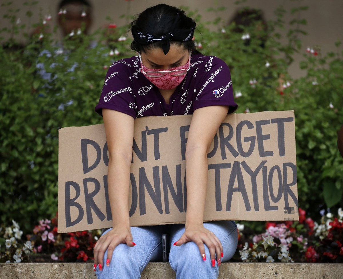 BREONNA TAYLOR

SHE WAS A HUMAN BEING!

THE CHARGES DIDN'T EVEN CONCERN HER LIFE. 

THEY CHARGED 1 COP FOR BULLETS INTO AN APARTMENT BUILDING!

DON'T EVER ASK AGAIN COLIN KAEPERNICK TOOK A KNEEL OR WHY WE SAY BLACK LIVES MATTER.

FUCK THE POLICE 

SAY HER NAME