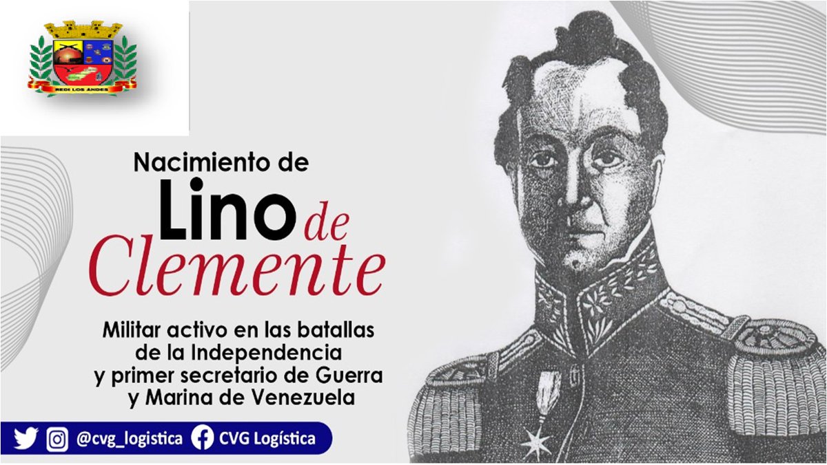 Redi_andes's tweet photo. #23SEP20|| @Redi_andes. Tal día como hoy en 1767, nace el prócer Lino de Clemente, militar venezolano, apoyó la insurrección de 1810 y formó parte de la Junta Suprema, siendo uno de los promotores del Acta de Independencia de 1811. https://t.co/fDhAfumhpA