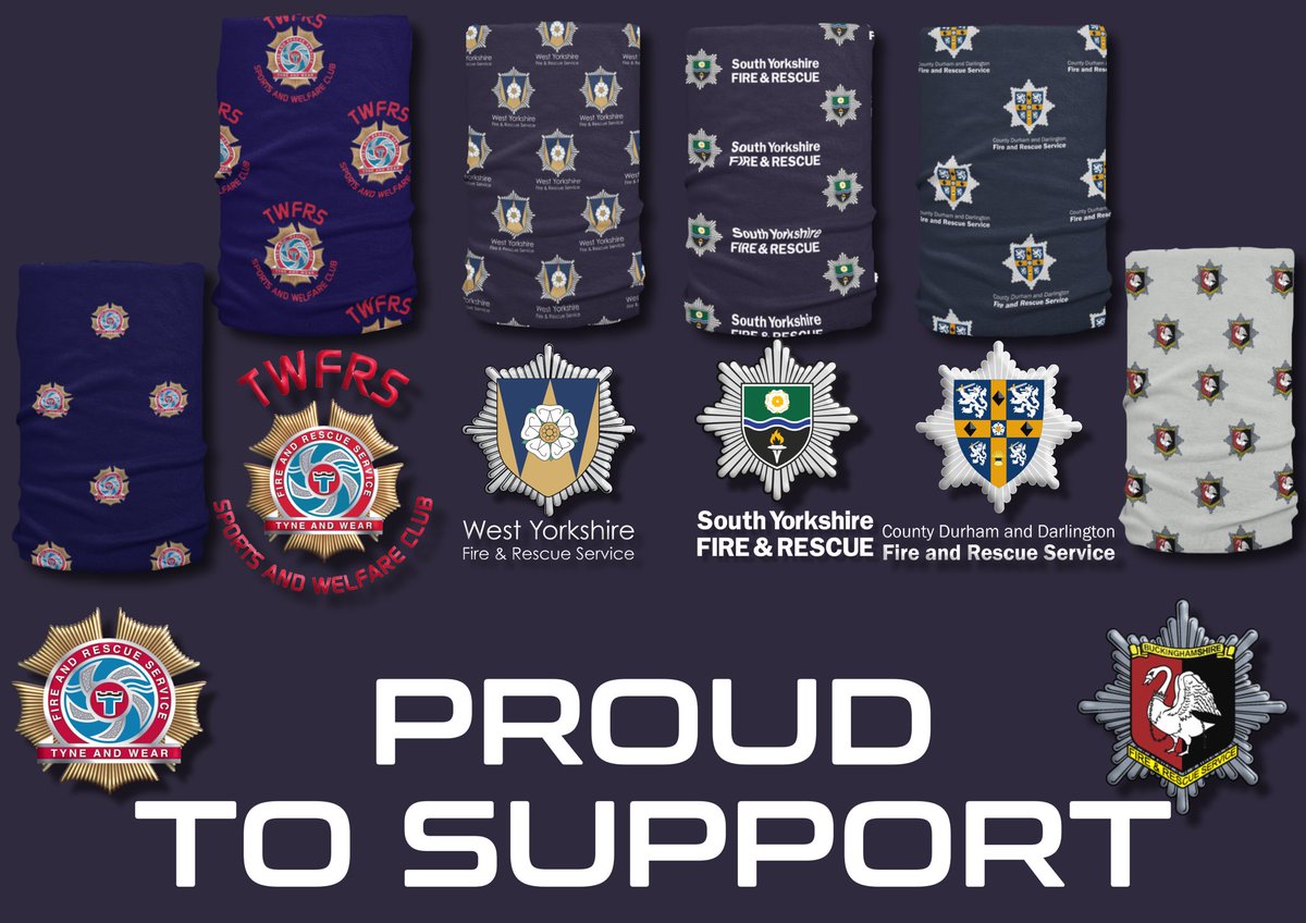 NevSports's tweet photo. Proud to have sourced and supplied so far the following fire services their neck gaiters to be used by staff as face covering. @TWFRSSW @Tyne_Wear_FRS @CDDFRS @Bucksfire @WYFRS @SYFR 
The neck gaiter is a great multifunctional garment and usable beyond COVID https://t.co/6HcwNmgpme