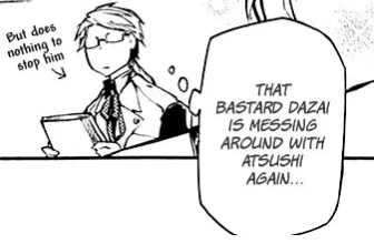 when people say Kunikida shuts down all of Dazai's shenanigans let me direct you to this image 