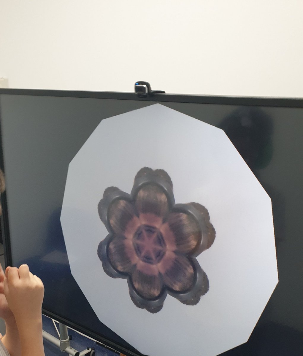 jwinchester25's tweet photo. Bought out an old favourite today in Sensory ICT session - @Somantics - student loved looking at themselves and exploring the kaleidoscope effect! #sen #senict #sensory https://t.co/jXarcl3yAg