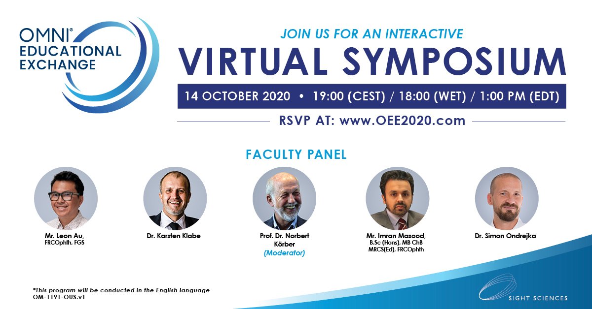 eyetubenet's tweet photo. OMNI® Educational Exchange

An interactive online symposium for # ophthalmologists highlighting an implant-free #MIGS device with expert faculty #OPTH panelists. Details here: https://t.co/Wf9NPlpNMP

#omnisurgicalsystem #sightsciences #ophthalmology #glaucoma https://t.co/Uy7hz4N2Nc