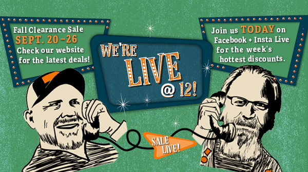 We're going live in an hour on Facebook + Instagram!
Join Deek &amp; Bryan today from 12-1 for special discounts on Camping Gear. Now that social distancing is the rage, we know you're ready for adventure. Get outside with these cool deals. nextadventure.net/shop/clearance…