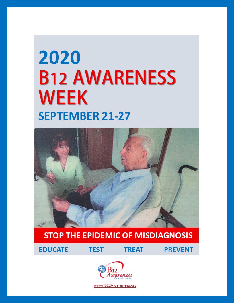 SallyPacholok's tweet photo. Recognize B12 Awareness Day/Week—&amp; help save a life! @FoxNews @DanaPerino @TheFive @JudgeJeanine @seanhannity @JesseBWatters @greggutfeld @TheJuanWilliams @TuckerCarlson @marklevinshow @QuillDriverBook @Surgeon_General https://t.co/cEveVOJvgh