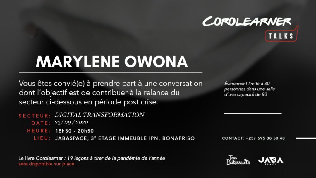 Ma_ow's tweet photo. Je suis au #corolearnertalk sur la transformation digitale
Thread 
Cc @Happy_Ndongo https://t.co/oRHZYcH3Ej