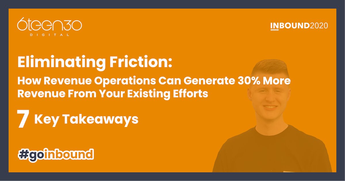 6teen30Digital's tweet photo. #Inbound2020 session with Doug Davidoff on the topic of How Revenue Operations Can Generate 30% More Revenue From Your Existing Efforts
Check out my LinkedIn post for the 7 disciplines Doug shared: https://t.co/Gc9ClFPKam
#GoInbound #GrowFaster #HubSpot https://t.co/59S0BBnGjy