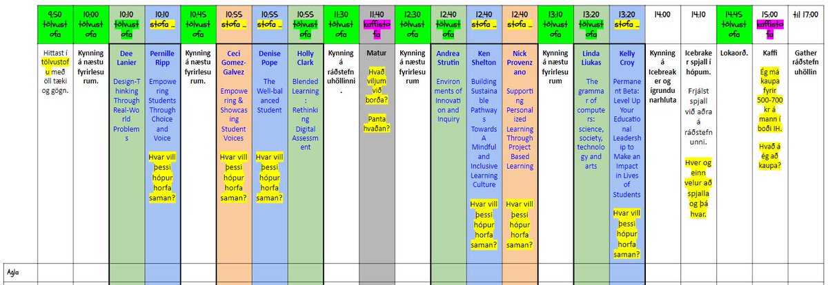 UTís online er jafn spennandi og yfirgripsmikil og von og vísa er hjá meistara <a href="/IngviHrannar/">Ingvi Hrannar</a> 😍 Til að auðvelda okkur í <a href="/giljaskoli/">Giljaskóli</a> lífið og ná yfirsýn skellti ég í skjal enda ögn, bara ögn skipulögð. Mikið verður þetta skemmtilegt. #menntaspjall