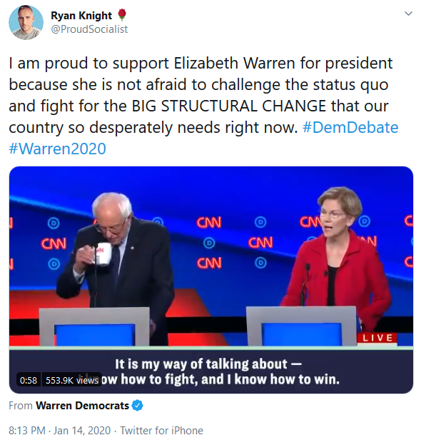 So no, I am not attacking Ryan. I am making people aware of him selling his support to the highest bidder. You don’t go from voting for Hillary, to being a Resister, to being paid to be Progressive, to becoming a socialist, to voting 3rd party in 4 years. That is not evolution...