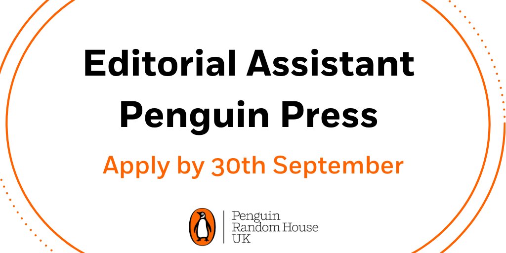 Interested in working on a wide range of non-fiction? 

We're looking for an Editorial Assistant to join our Penguin Press team. 

Please address your cover letter to Laura and Richard. Apply here: jobsearch.createyourowncareer.com/PRH_UK/job/Lon…