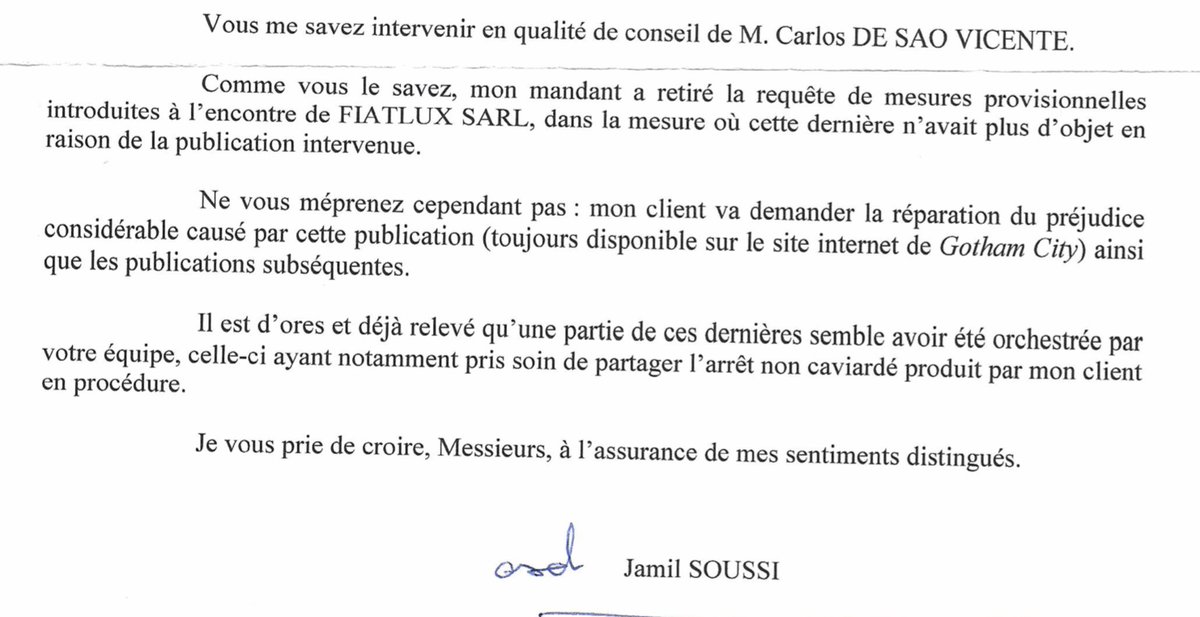 FrancoisPilet's tweet photo. Il y a un mois, l'avocat genevois Jamil Soussi nous menaçait de dommages civils pour avoir révélé l'existence des 900 millions de dollars de Carlos de São Vicente à la banque SYZ.

Aujourd'hui, son client a été placé en détention préventive en Angola.

https://t.co/TgwkNSJdgD https://t.co/1AuTH1NDKn