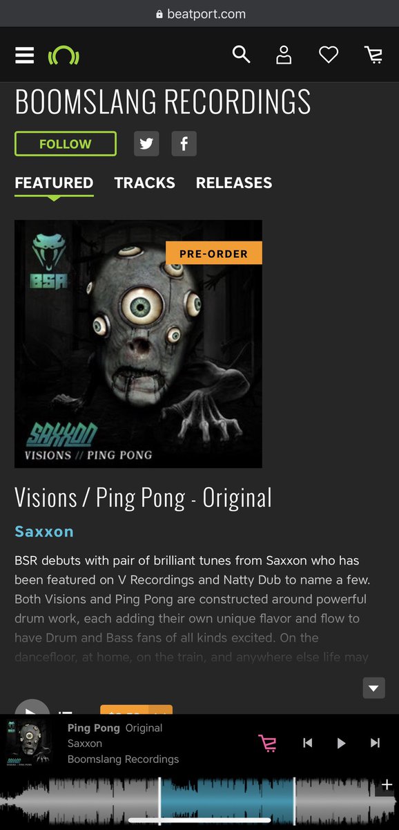 BoomslangRecs's tweet photo. Pre orders available at @beatport Full release out this Friday by way of @triplevisionnl #dnb #drumandbass #saxxon #boomslangrecordings https://t.co/48rGHWMZpQ