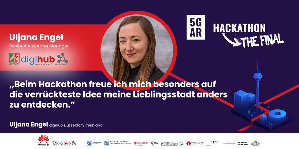 digihub_de's tweet photo. Last but not least präsentieren wir euch @uljana_engel, Accelerator Manager unseres #Ignition Programms. Sie wird beim #5GARHackathon am 24.09. auch Teil der Jury sein und über die 3 Gewinner-Apps entscheiden. Bist du auch dabei? https://t.co/UMfFcYoMla #IgnitionDus #startups https://t.co/CdXliLbfYX