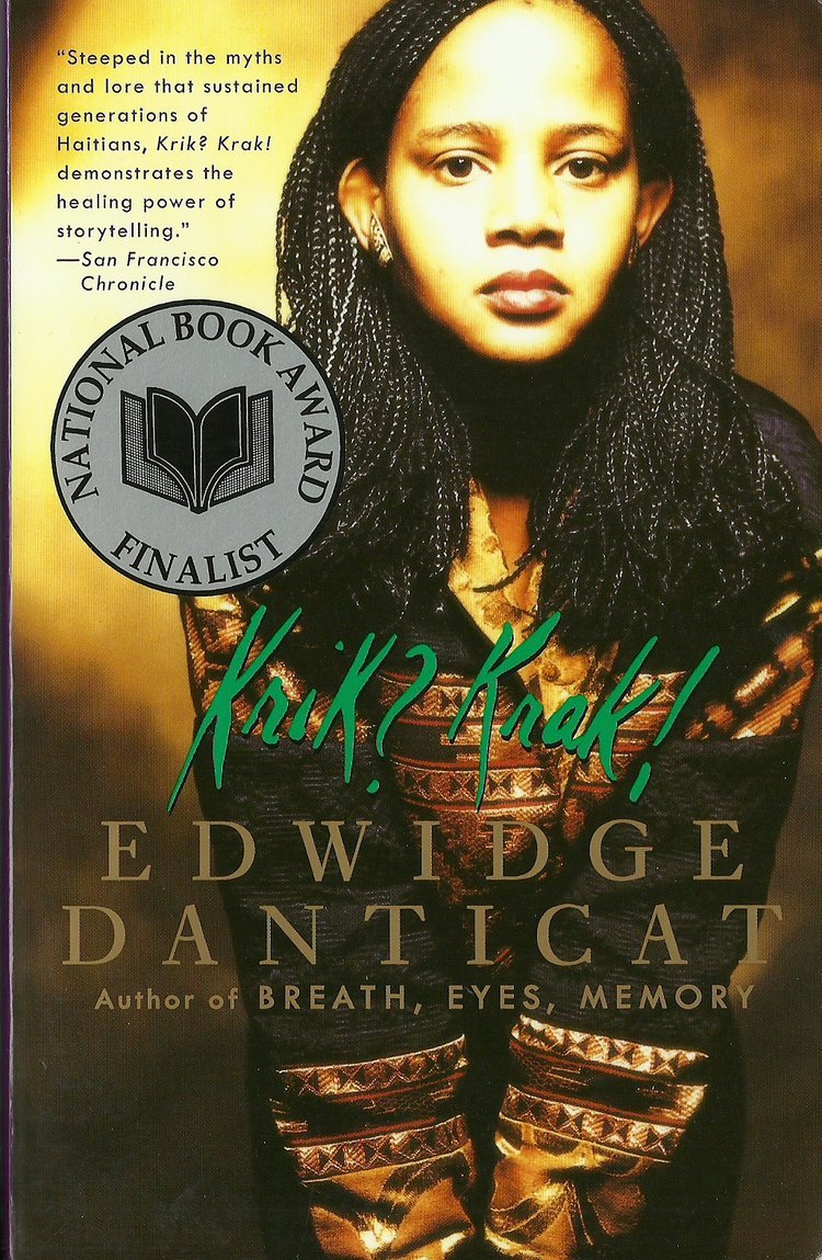 HaitiLibrary's tweet image. When Haitians tell a story, they say Krik? &amp;amp; listeners answer Krak! Edwidge Danticat's Krik? Krak! was 1995 @nationalbookaward Finalist. Join Ms. Danticat &amp;amp; @CFVerna Sat Sept 26 7-8pm@rjjulia Haiti Healing Power of Storytelling @HaitianTimes_ @soho_press @littlehaitibk @cunyhsi