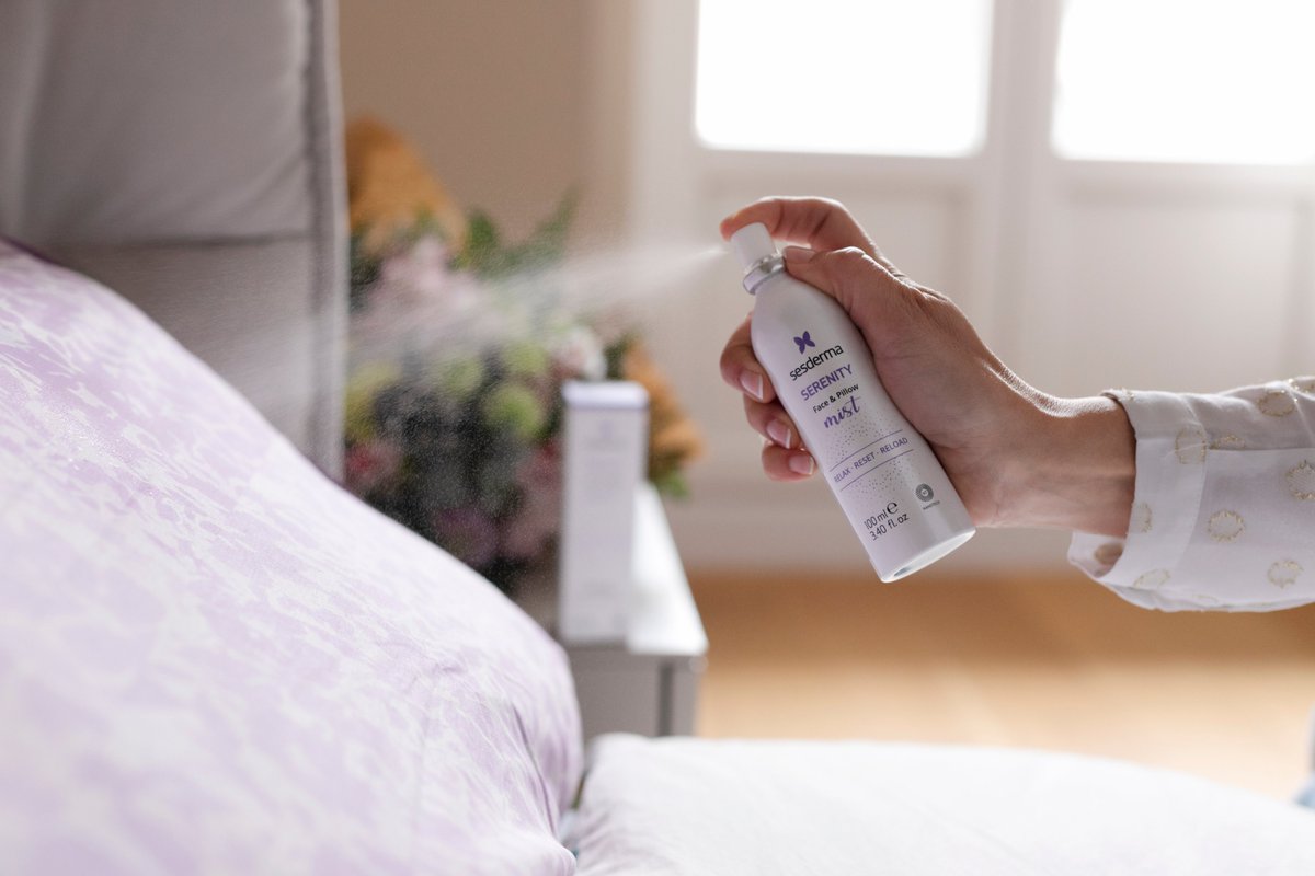 sesderma's tweet image. Todo el poder relajante en un spray de 100ml 💜 Antes de irte a dormir, el nuevo Face&amp;amp;Mist de #SERENITY será tu gran aliado! Aplícalo sobre tu almohada o sobre tu rostro y potencia tu descanso gracias a su aroma suave y relajante. 
sesderma.com/es_es/cuidado-…