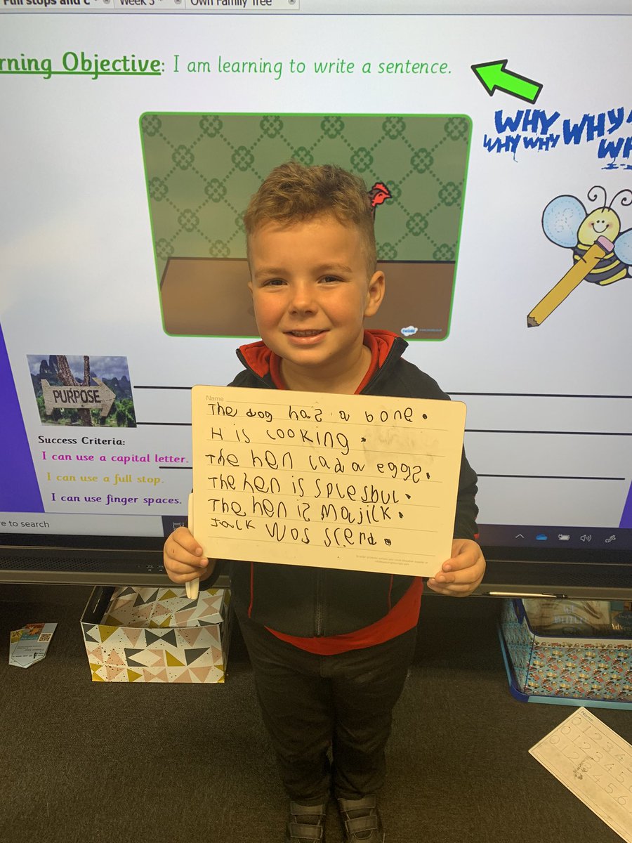 MrsUnderwood8's tweet image. Look at our super sentences @MissLoasby @MrsEmilyAllsopp we’ve been using Jack and the Beanstalk to help us! 🌱 @MrsONeillKBA @DinoDiSalvo @KbaPrimary #getwriting #year1 #ks1