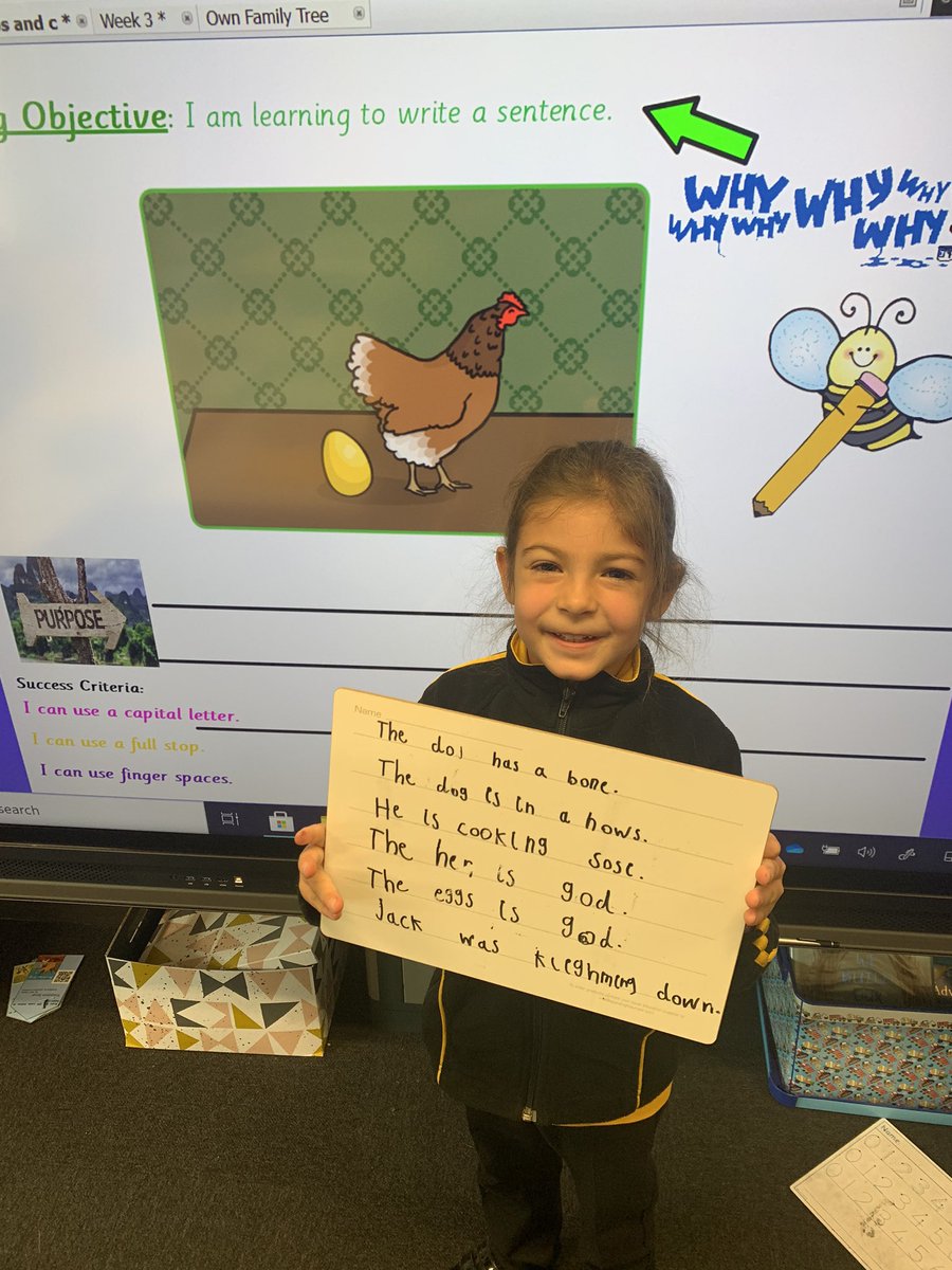 MrsUnderwood8's tweet image. Look at our super sentences @MissLoasby @MrsEmilyAllsopp we’ve been using Jack and the Beanstalk to help us! 🌱 @MrsONeillKBA @DinoDiSalvo @KbaPrimary #getwriting #year1 #ks1