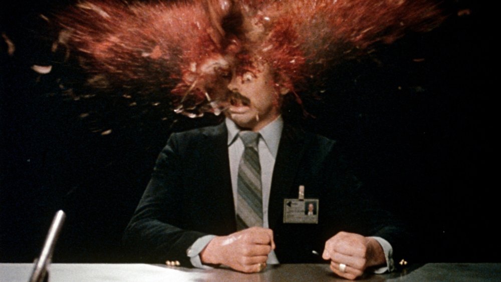 #1 Scanners (first scanner)And sitting at number one is the most famous head exploding scene ever filmed.I'm not a huge fan of this film but the gore effects are outstanding and stand the test of time.Just seeing this image makes me want to re-watch this.