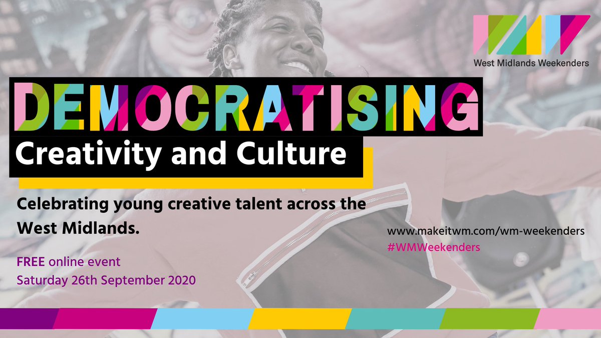 INTRODUCING... the three fantastic young artists who've been specially commissioned by Producers  @aksana_khan,  @DiandraMcCalla_ &  @psjack17 to produce brand new work for this Saturday's Democratising Creativity & Culture  #WMWeekender event - 