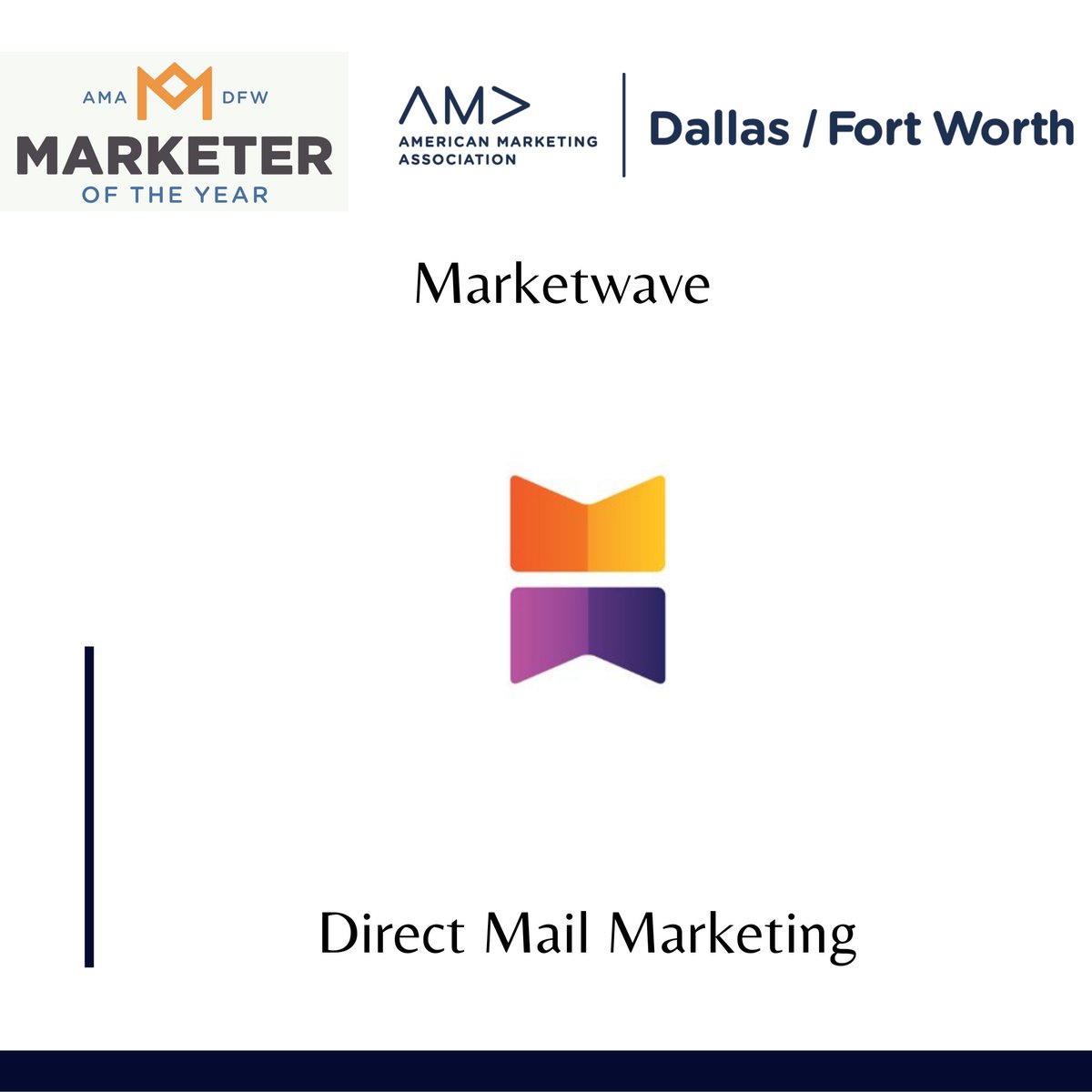 amadfw's tweet photo. Congratulations to @marketwave for winning the Direct Mail Marketing Award! #AMADFW #MOY20 #Dallas #Marketing #Leadership https://t.co/bpq7RUfuSP