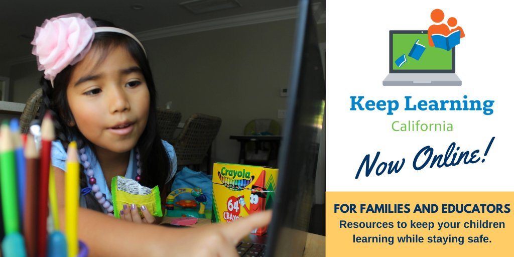 PIQEUSA's tweet image. Launched today! We're collaborating with @FamsInSchools @attendanceworks to gather and share resources for families &amp;amp; educators to help keep children learning while staying safe. Check it out! Share, Share, Share.
Go to keeplearningca.org #keeplearningca