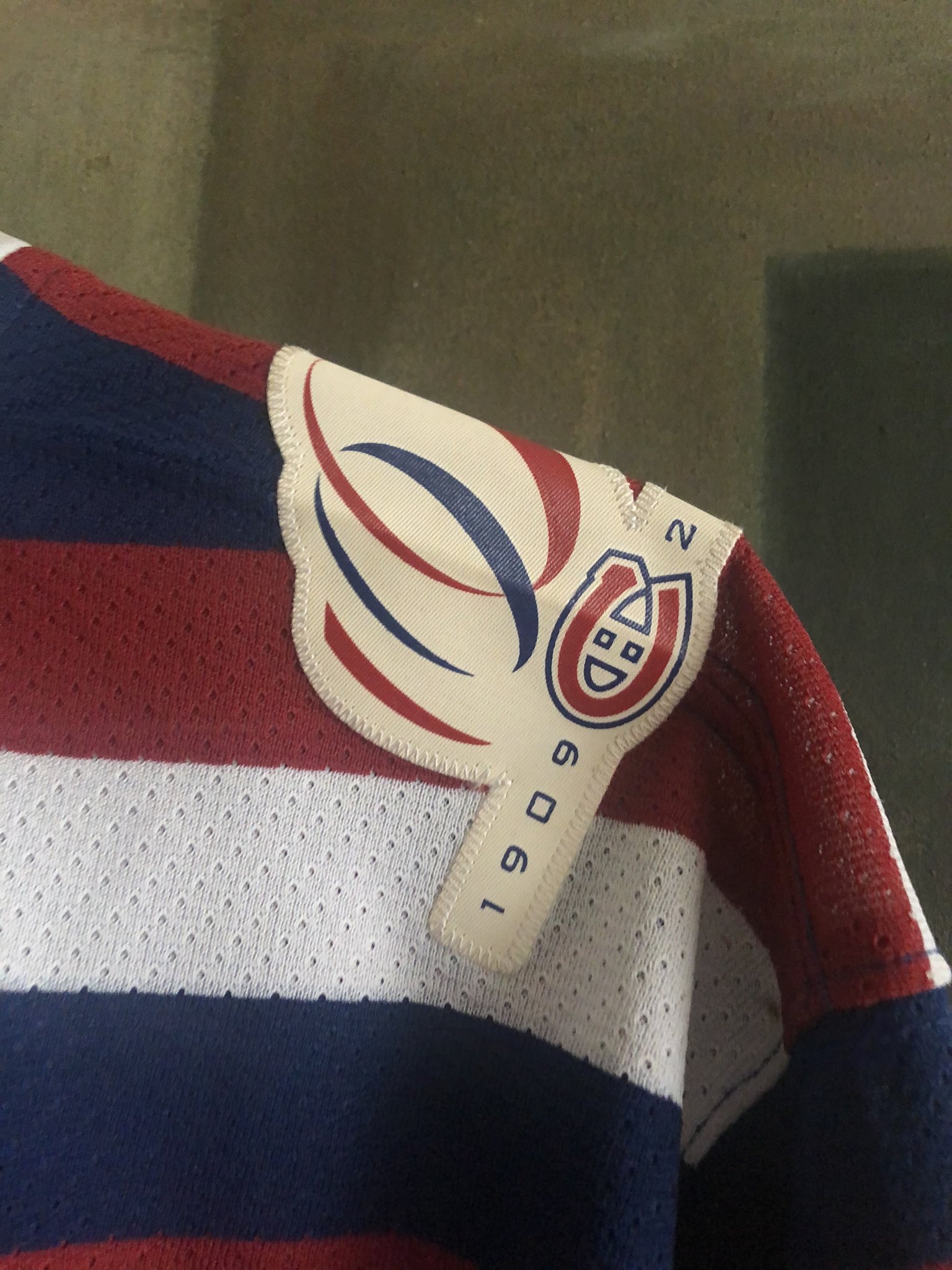 For Sale: Montreal Canadiens centennial barber pole jersey sz L