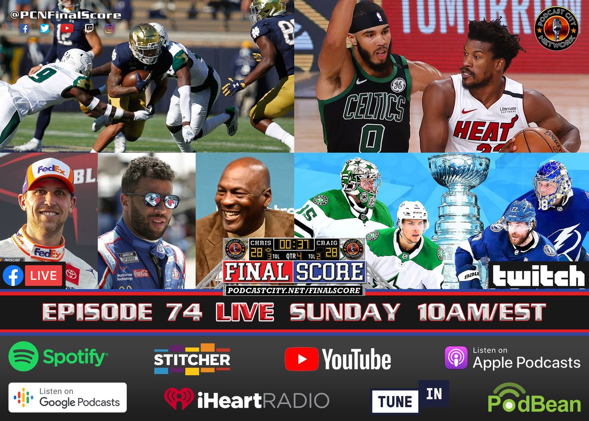 PCNFinalScore's tweet image. Join us this Sunday at 10AM/EST LIVE on Facebook Live for Ep 74 of FinalScore! Follow us on social media @PCNFinalScore so you don&apos;t miss out!

#PCNFinalScore #PCN #sports #podcasts #NBA #NHL #NFL #NCAAF #NASCAR #PCNFamily