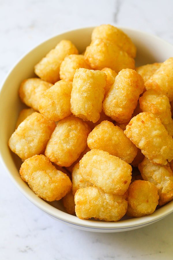 tater tots and hashbrowns—11/10— extremely good— very good — very appetizing — very nice — very good snack
