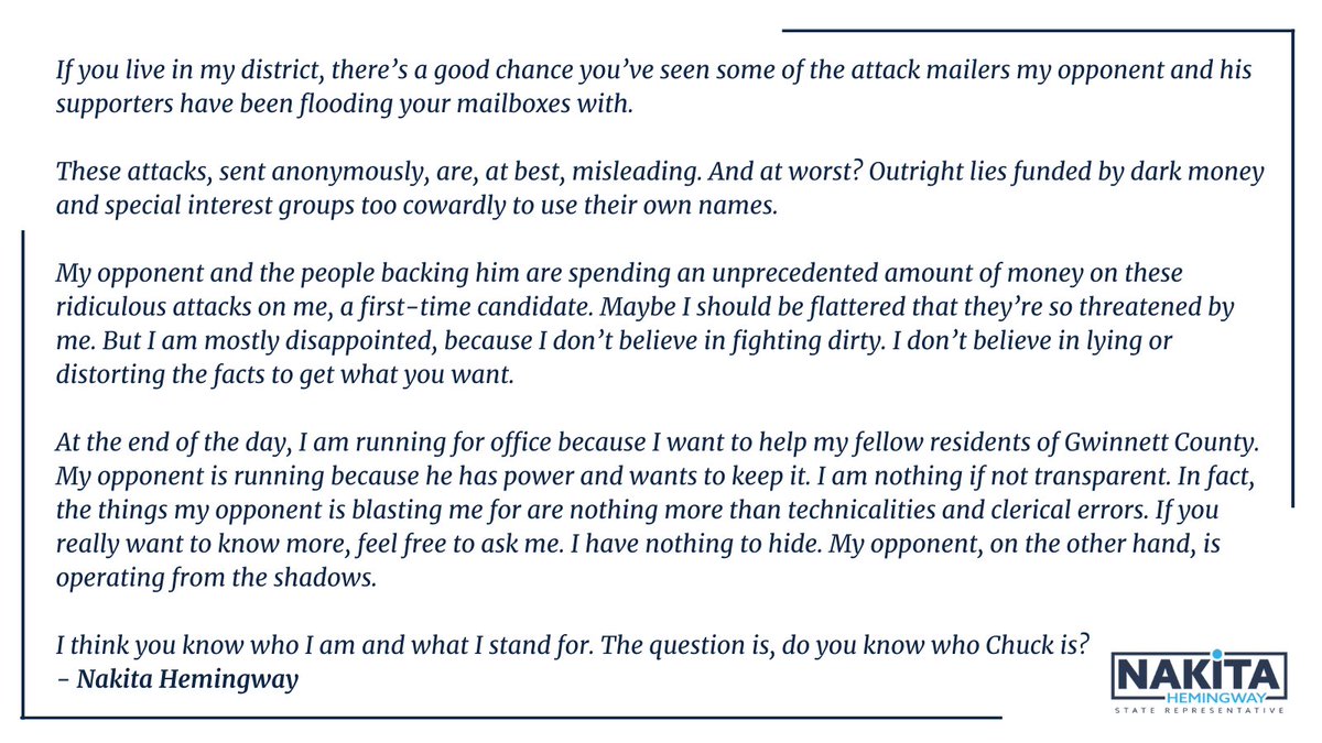 nakitahemingway's tweet photo. Enough is enough. My thoughts on the smear campaign currently being waged against me: https://t.co/6XgWiyJGW0