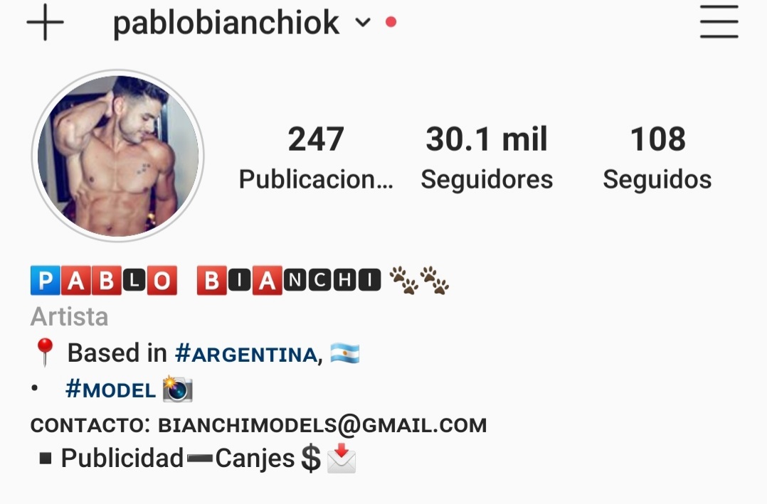 Mi único Instagram:
instagram.com/pablobianchiok