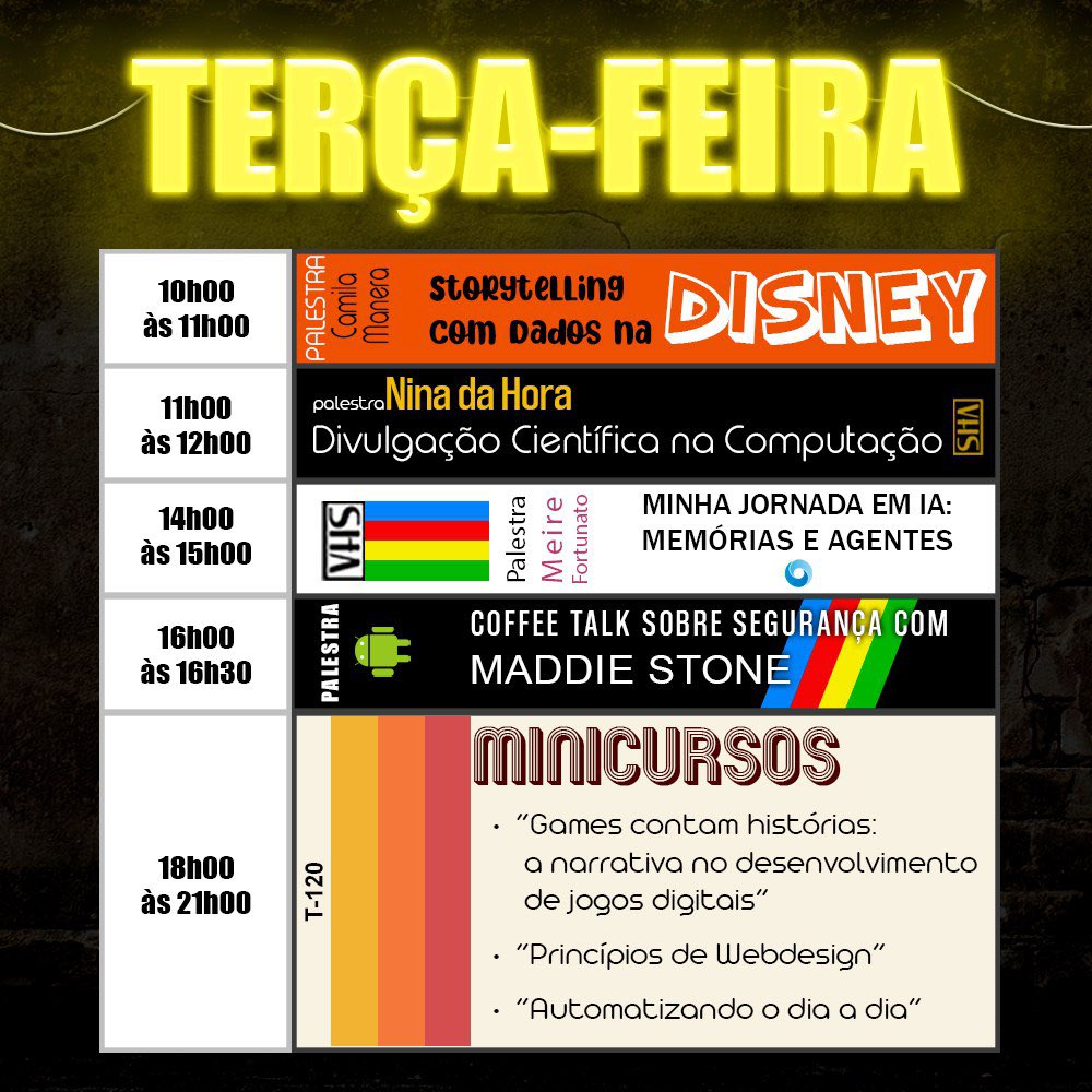 semcomp's tweet photo. Saiu o cronograma da Semcomp 23!

Para se inscrever, basta preencher o formulário em https://t.co/OWx6gjQR4z https://t.co/UWpO42TZgf