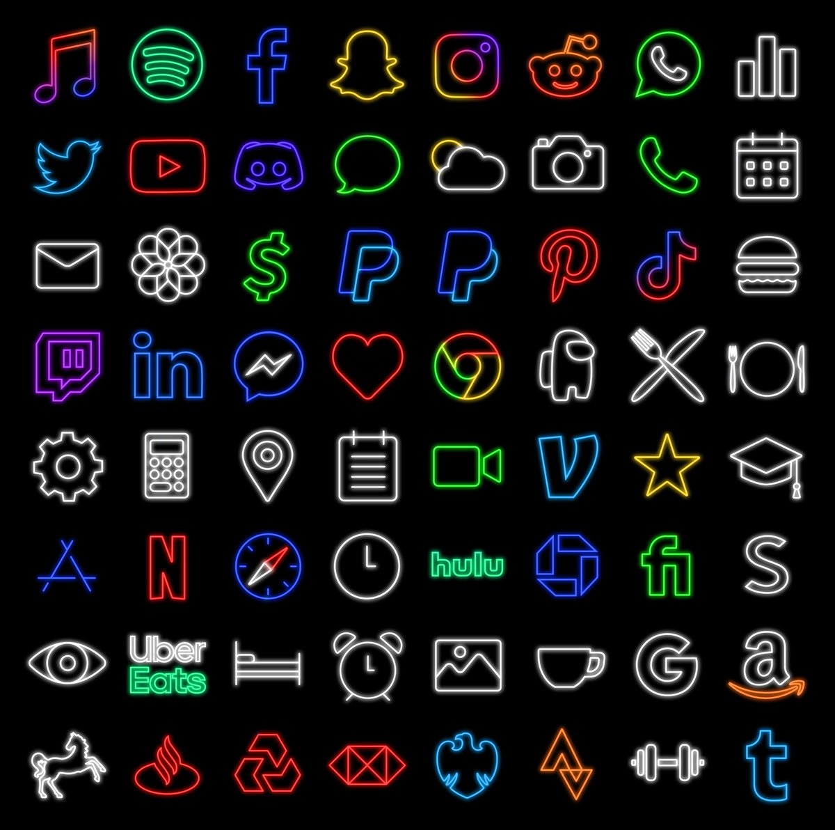 Neon icons