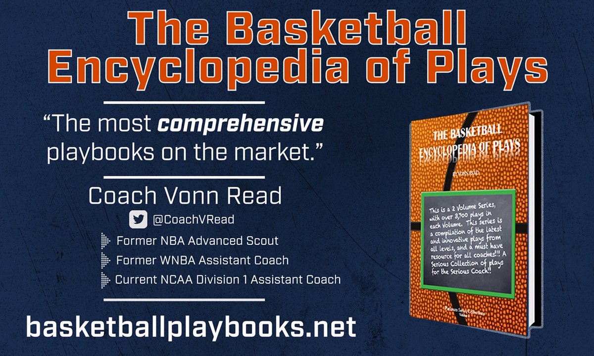 CoachVRead's tweet image. The Basketball Encyclopedia of Plays is a 2 Volume Playbook that features over 7,700 plays.  

Perfect for coaches at any level looking to add a new wrinkle or overhaul their offense this upcoming season. 

Available NOW at
basketballplaybooks.net