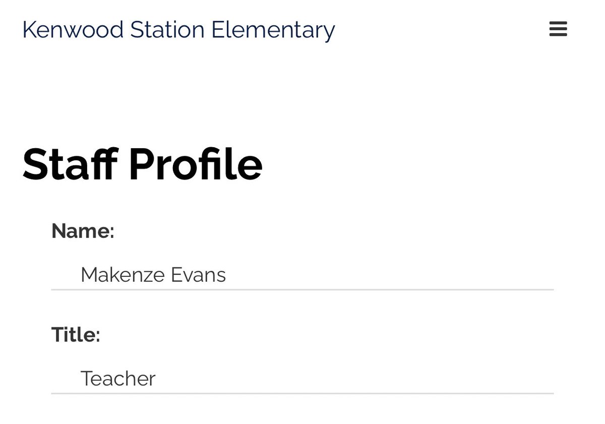 Makenze Evans’ Facebook is also mostly set to private. She is a teacher at Kenwood Station Elementary in Oldham, KY.