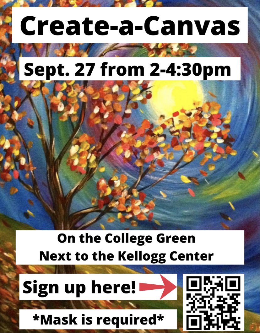 ACUnionBoard's tweet photo. join union board this sunday from 2:00pm to 4:30pm on the grass next to the KC for create-a-canvas! 
•
this event has limited spots available! be sure to sign up for this guided canvas painting event using the link in our bio!!
•
masks are mandatory. #UBThere https://t.co/BXDncs3TA6