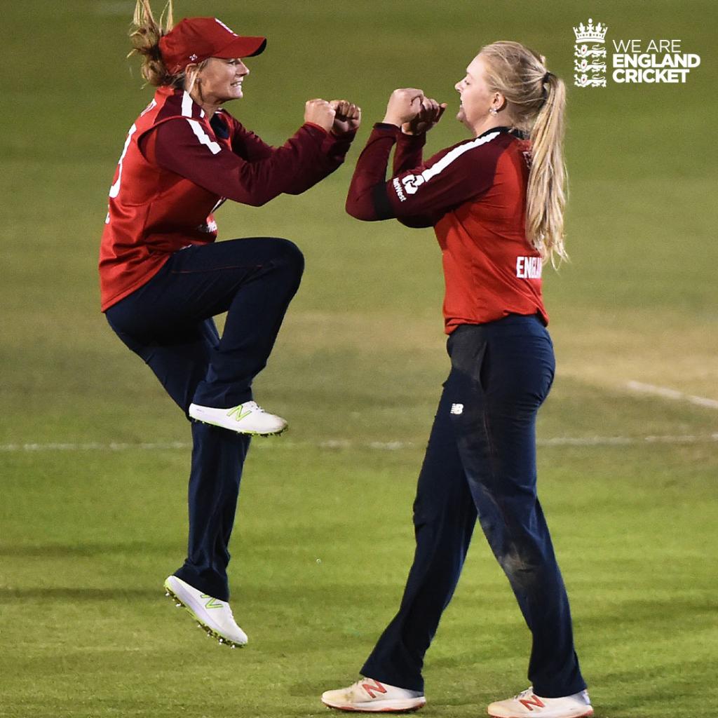 englandcricket's tweet photo. We take a 2-0 series lead 💪 

#WomensCricketMonth | #ENGvWI https://t.co/KRDNVAadbN