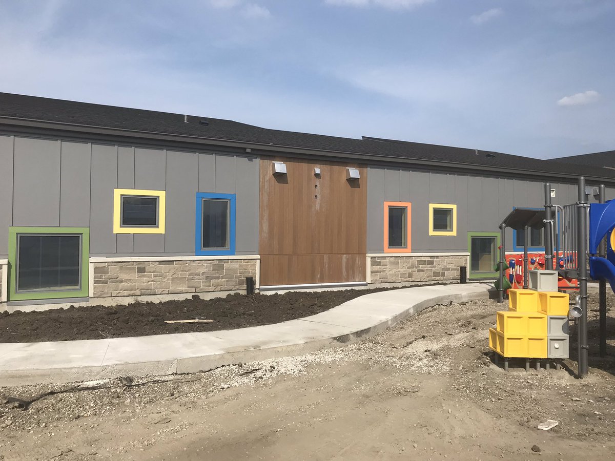 The siding is coming along at our new Early Learning Center!