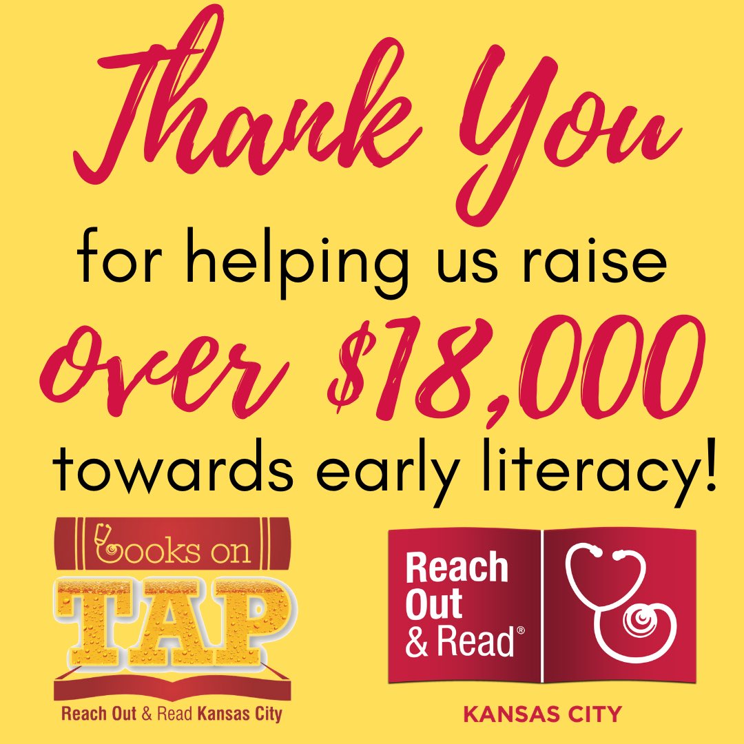 RORKC's tweet photo. Our 9th annual fall fundraiser, Books On Tap 2020, was our MOST SUCCESSFUL YET‼️With your help, we raised over $18,000 dollars for early literacy in #KChe, which is $5,000 more than last year‼️A huge THANK YOU to our generous Sponsors, Party-At-Home Package donors, and YOU🎉📚🩺 https://t.co/3nhnEfhXkE