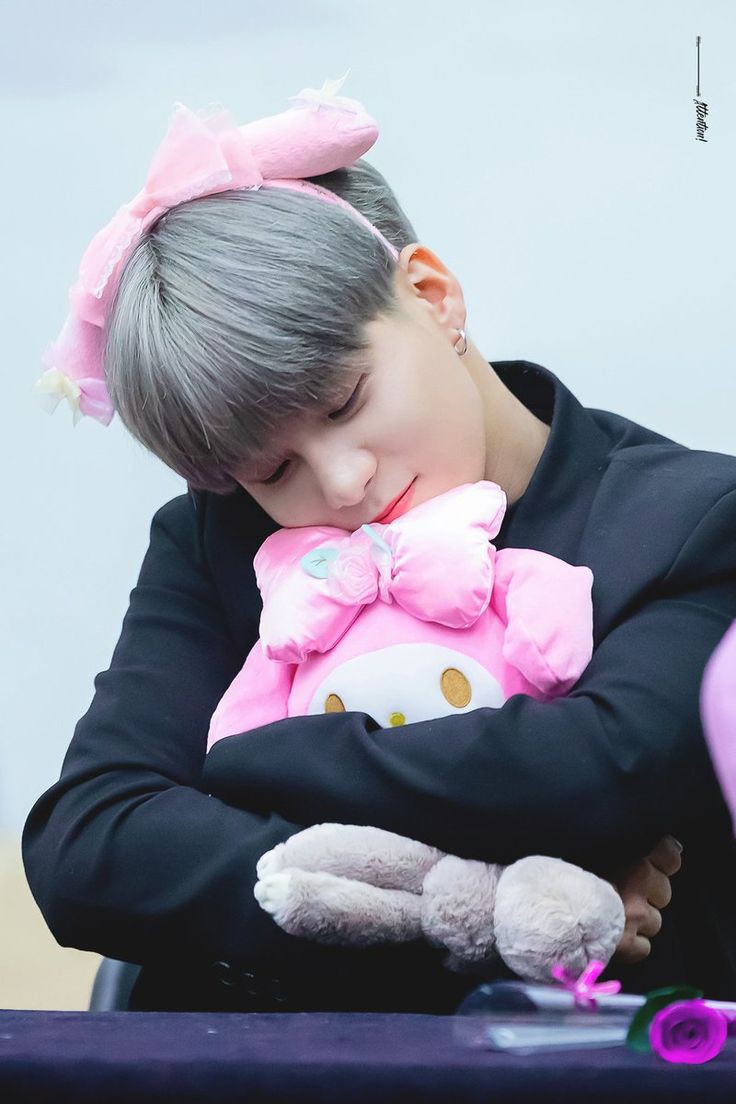 Ateez with sanrio plushies- a thread