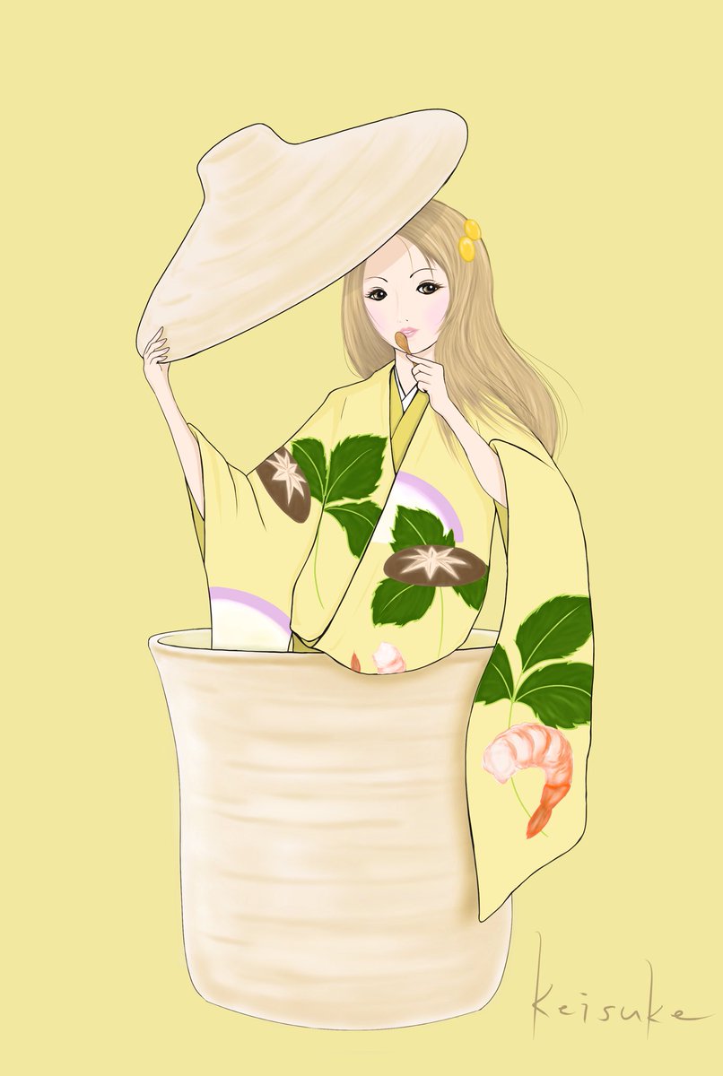 茶碗蒸しガール 秋の創作クラスタフォロー祭り 絵描きさんと繋がりたい イ Keisukeのイラスト