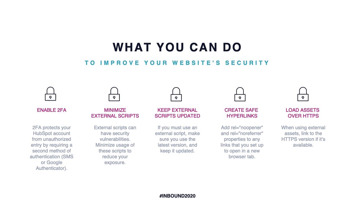 AnaBodog's tweet photo. Optimize your website like a pro!! #INBOUND2020 
Great tips from @lpleva in terms of Website Security Optimization https://t.co/VyaOo97nAA