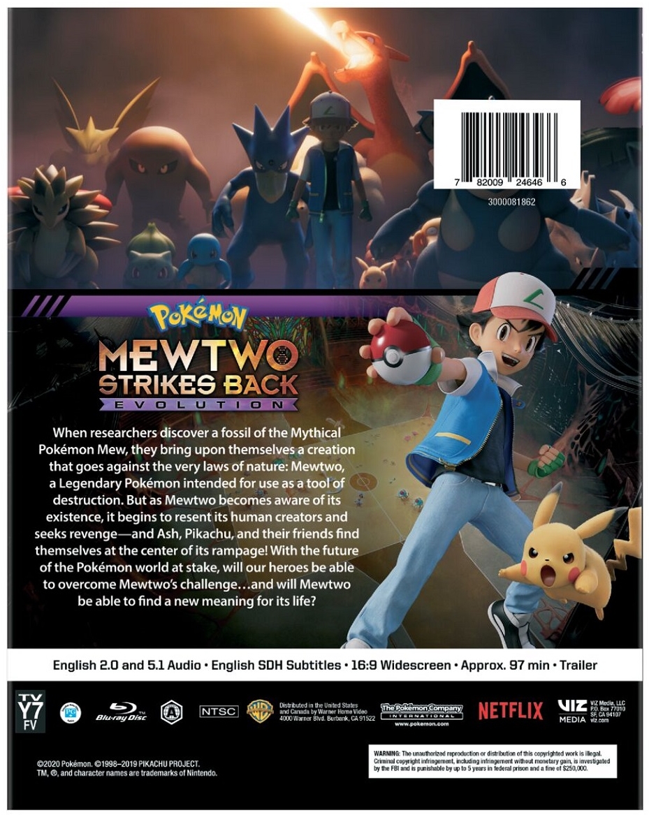 Pokemon the Movie Mewtwo Strikes Back Evolution DVD