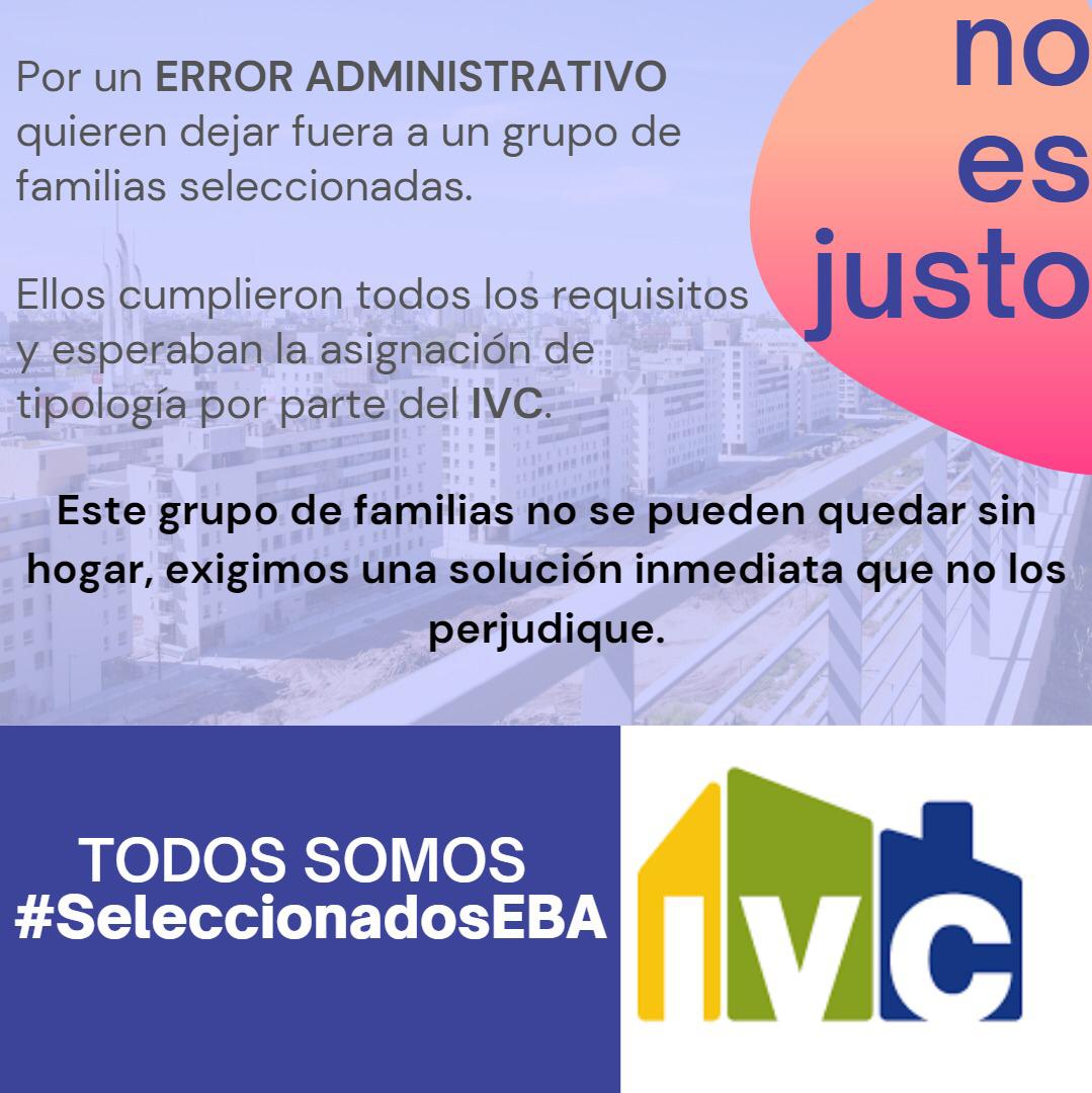 Todos somos #SeleccionadosEBA
Y afuera no puede quedar ninguno que haya cumplido con todo! Necesitan respuestas!
<a href="/IVCBuenosAires/">IVC</a>
<a href="/JuanMaquieyra/">Juan Maquieyra</a>
<a href="/horaciorlarreta/">Larreta</a>
<a href="/ReyesFernanda/">Fernanda Reyes</a>
<a href="/gcba/">Buenos Aires Ciudad</a>
<a href="/DefensoriaCABA/">Defensoría del Pueblo CABA</a>
<a href="/Procrear/">Procrear</a>
<a href="/MinHabitatAR/">Ministerio de Desarrollo Territorial y Hábitat</a> 
<a href="/MariaEBielsaOk/">María Eugenia Bielsa</a>
<a href="/lucianoscato/">Luciano Scatolini</a>
<a href="/JPNegroARQ/">Juan Pablo Negro</a>