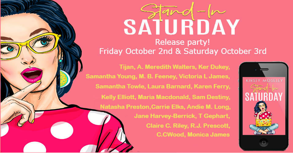 KirstyEMoseley's tweet photo. Are you a member of Kirsty's Korner yet? Come celebrate the release of #StandInSaturday, my new #romcom in the #LoveForDays series with a multitude of authors!
#bookparty #releaseparty #bookevent #authorparty #bookfriends https://t.co/pjDtBL6F28 https://t.co/d4SeyMLAwL