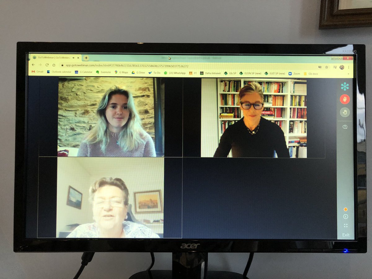 VStuartTaylor's tweet photo. Thrilled at the great turnout tonight for our first online event for female Exeter graduates (@Exalumni), on the subject of Surviving &amp; Thriving in Challenging Circumstances - rather apt right now!

#resilience #stress #challenge ft speakers @_annablackwell &amp; Annie Coleman https://t.co/1jCOfbdJ12