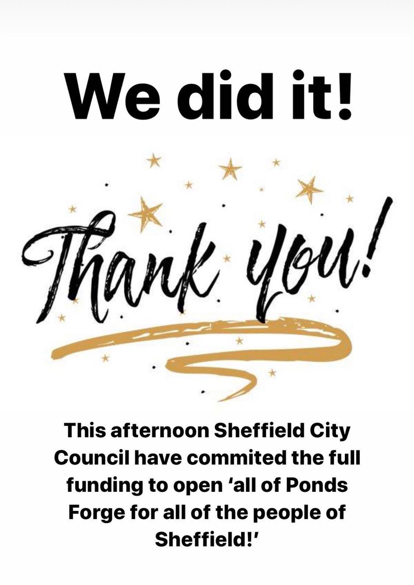 We are absolutely thrilled that in today’s cabinet meeting @sheffieldcitycouncil voted unanimously to provide the full funding to open Ponds Forge Sports Centre for both the public and clubs 💦

THANK YOU 

To everyone that has supported us 🙏

#savepondsforge