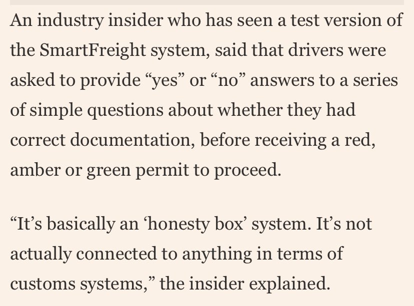 The SmartFreight isn’t that “smart” - the only data you input, I’m told, is your vehicle reg number. Otherwise it’s yes/no answers. /2