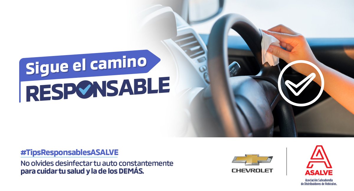 Para cuidar tu salud y la de los demás, desinfecta tu auto constantemente mientras estés fuera y al volver a casa.
#TipsResponsables #ASALVE #SigueElCaminoResponsable