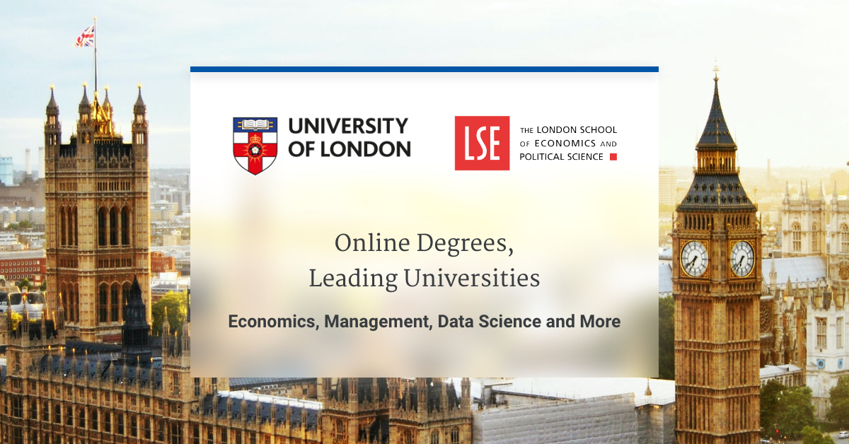 The University of London now offers supported online degrees in fields like economics, business and management, and data science. Designed by LSE. bit.ly/3cnLLzZ