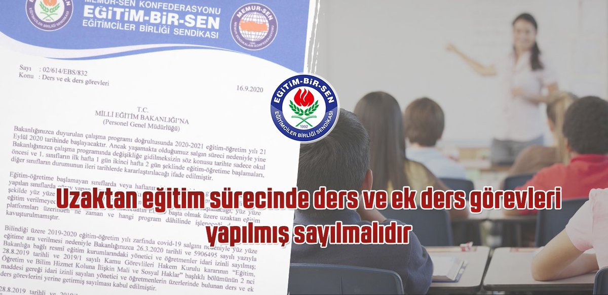 #mebekdersimedokunma
Uzaktan eğitim sürecinde ders ve ek ders görevleri yapılmış sayılmalıdır. <a href="/ziyaselcuk/">Ziya Selçuk</a>  <a href="/tcmeb/">Millî Eğitim Bakanlığı</a>